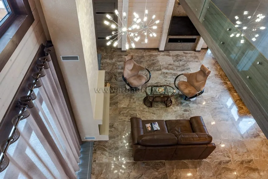 Интерьер дома из клееного бруса в Ленинградской области «Климента».