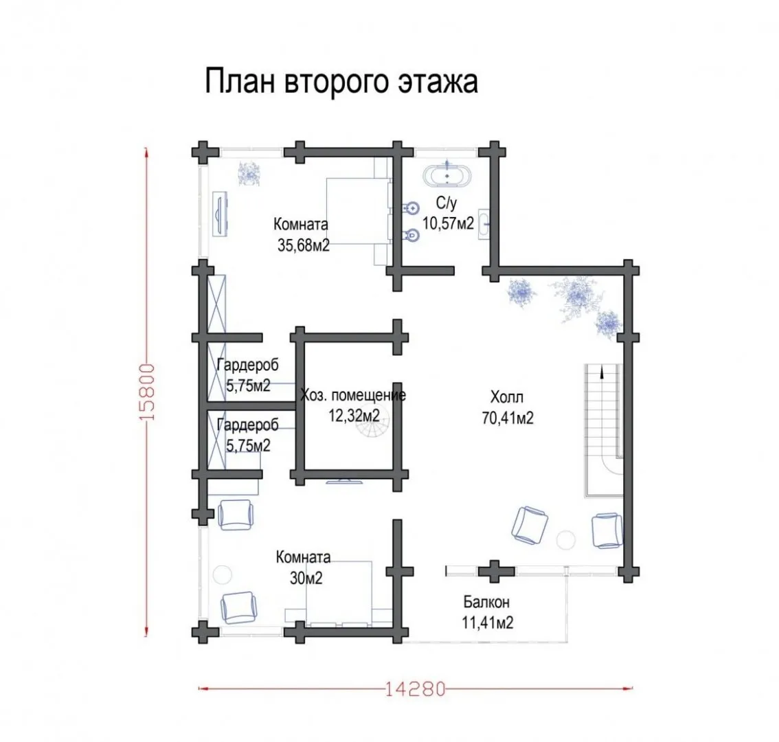 План 2 этажа