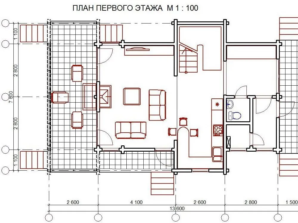 План 1 этажа
