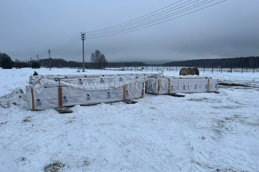 Началась поставка домокомплекта на объекте из клееного бруса «Усадьба Волжская слобода». 