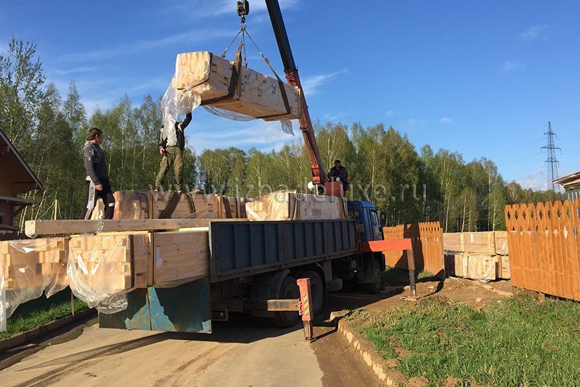 Продолжается поставка домокомплекта дома из клееного бруса Усадьба «Озаревская». 